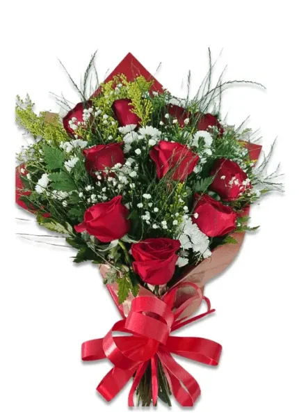 Buquê de Braçada com 10 Rosas – Elegância e Carinho em Cada Detalhe