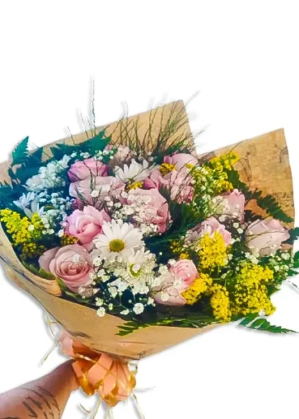 Buquê 12 rosas bebê