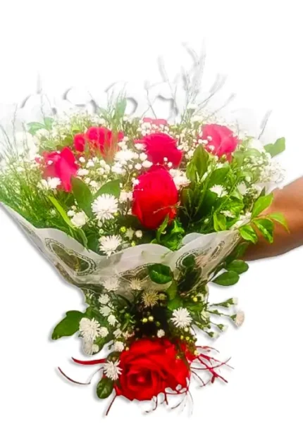 Buquê de 6 Rosas Vermelhas