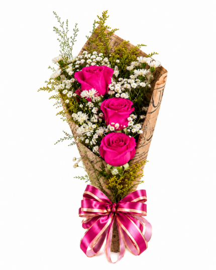 3 ROSAS DECORADAS